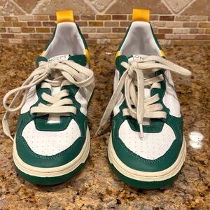 ONCEPT Green & White Sneakers with Yellow Accents size 9